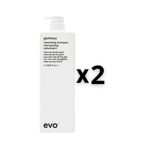 Evo Set 2x Gluttony Volumising Shampoo 1000ml - HauptSacheShop